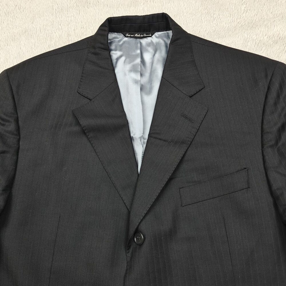 Jack Victor Loro Piana Blazer Men's 44R Viking 3 Button Striped Wool Suit Jacket - Picture 2 of 11